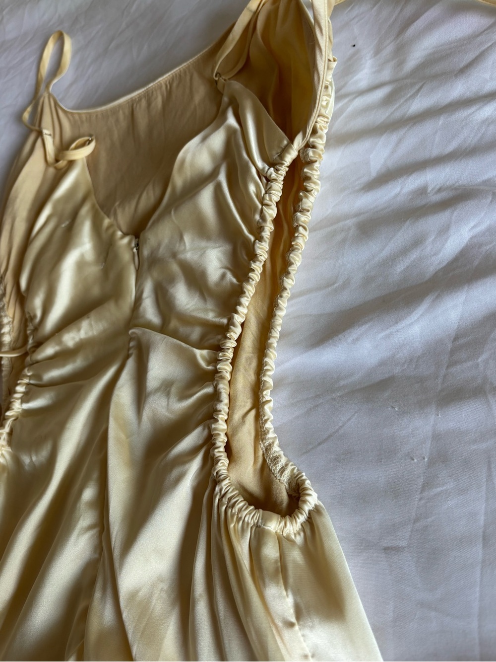 Gold Ruched Cut-Out Dress - Picture 2 of 5